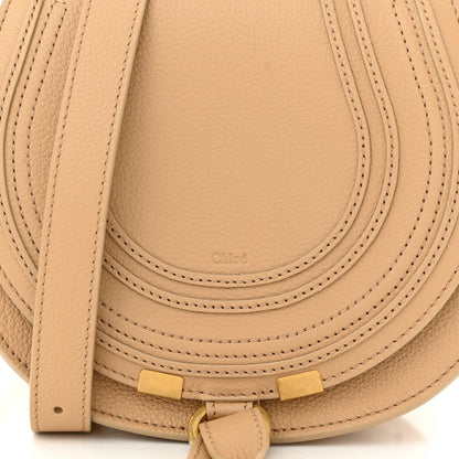 Chloe Grained Calfskin Small Marcie Saddle Bag Milky Brown 7 of 10