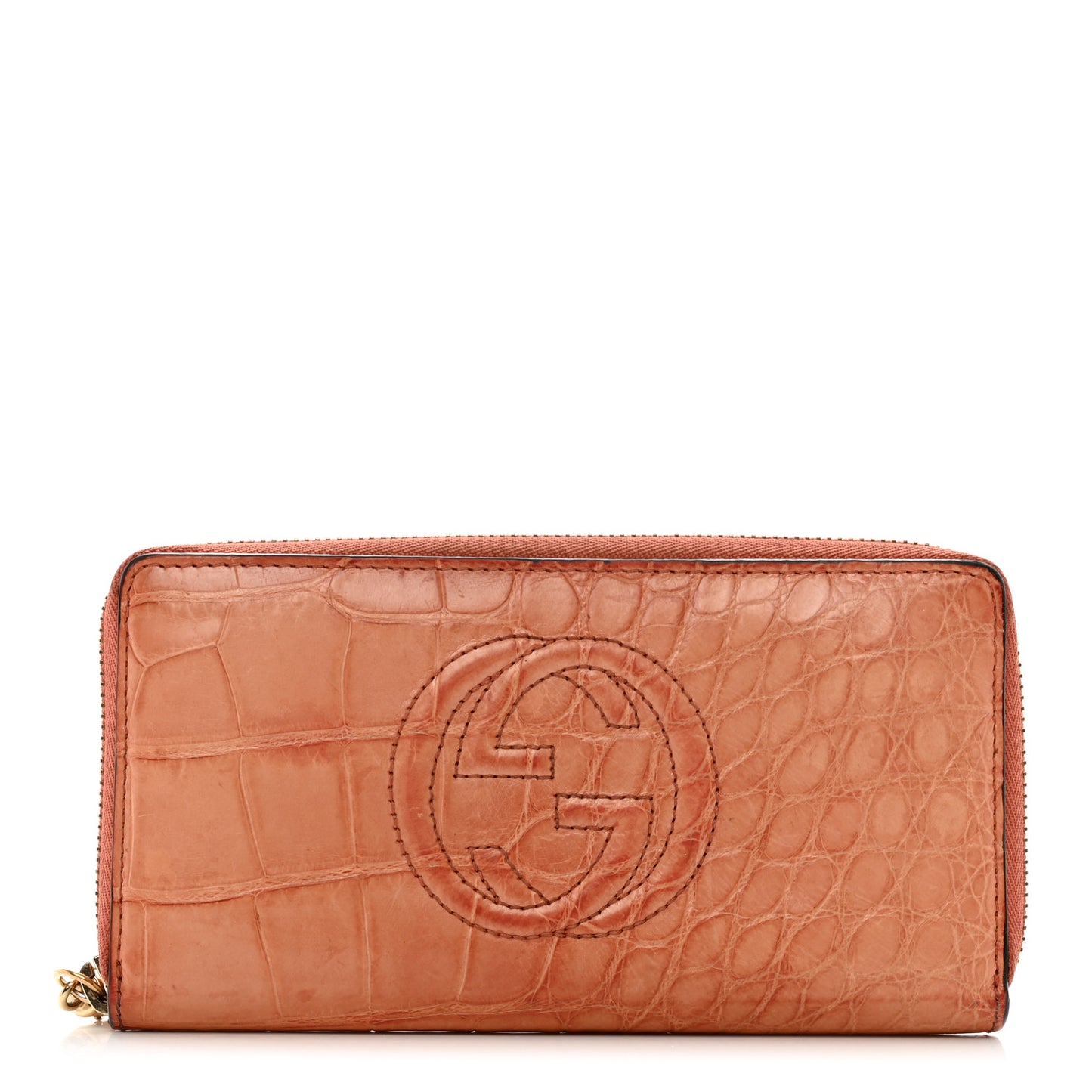 Crocodile Soho Zip Around Wallet Orange