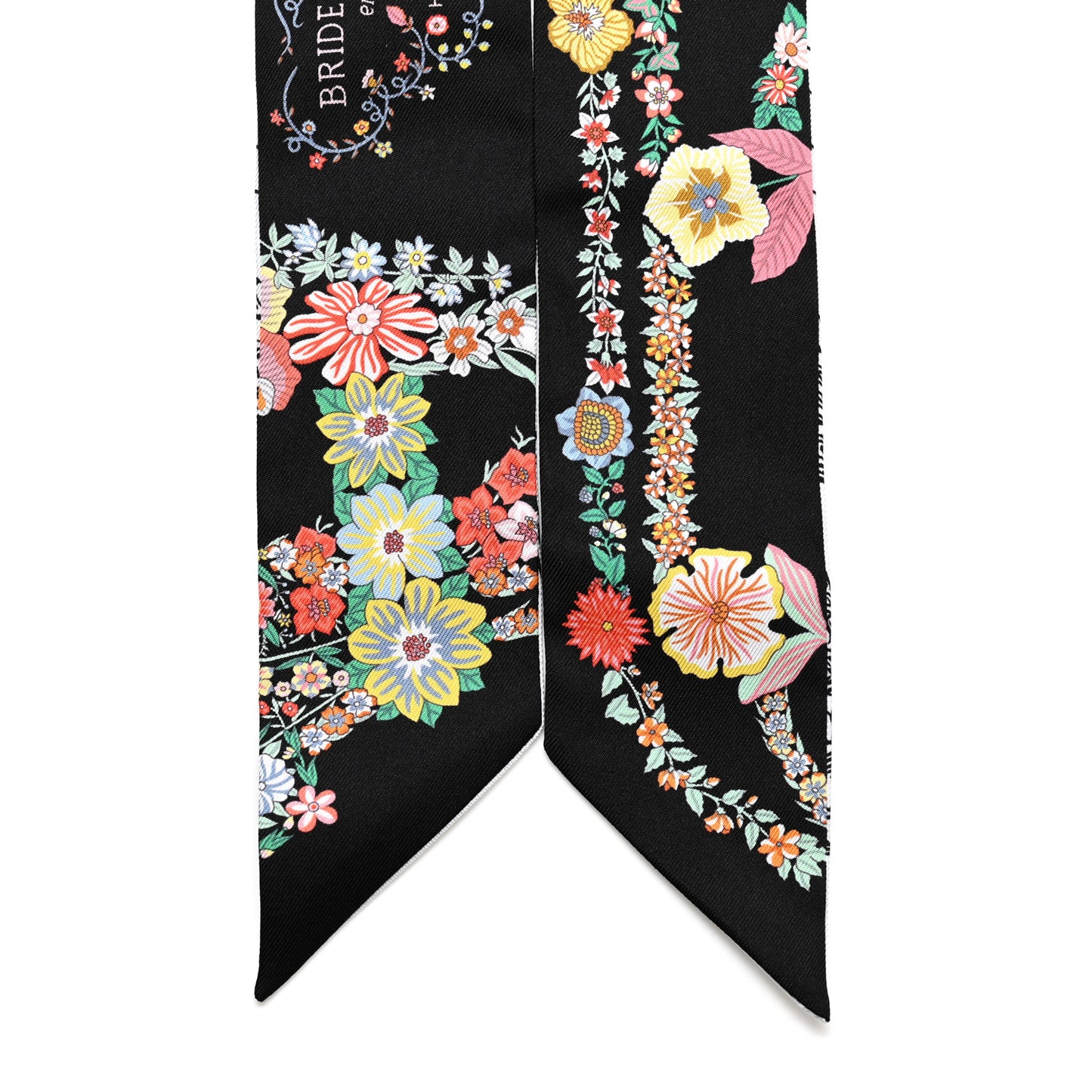 Silk Brides de Gala en Fleurs Twilly Black Multicolor White