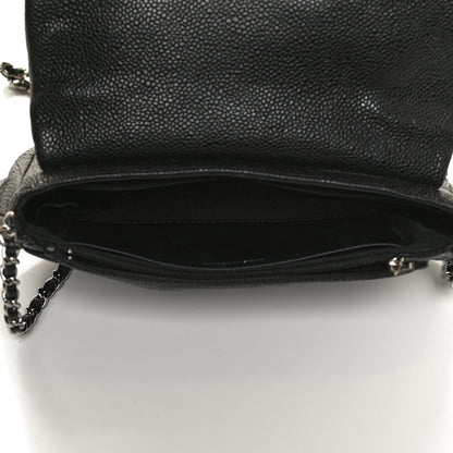 Chanel Caviar Half Moon Wallet On Chain WOC Black 5 of 13