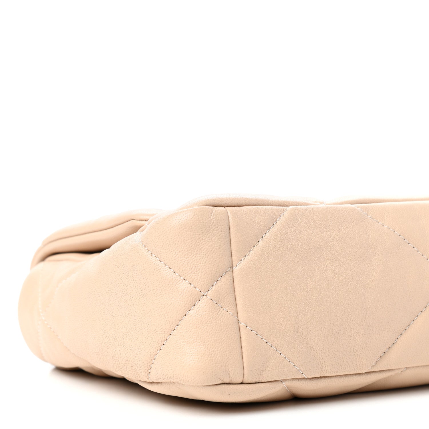 Chanel Goatskin Quilted Medium Chanel 19 Flap Beige 8 of 11