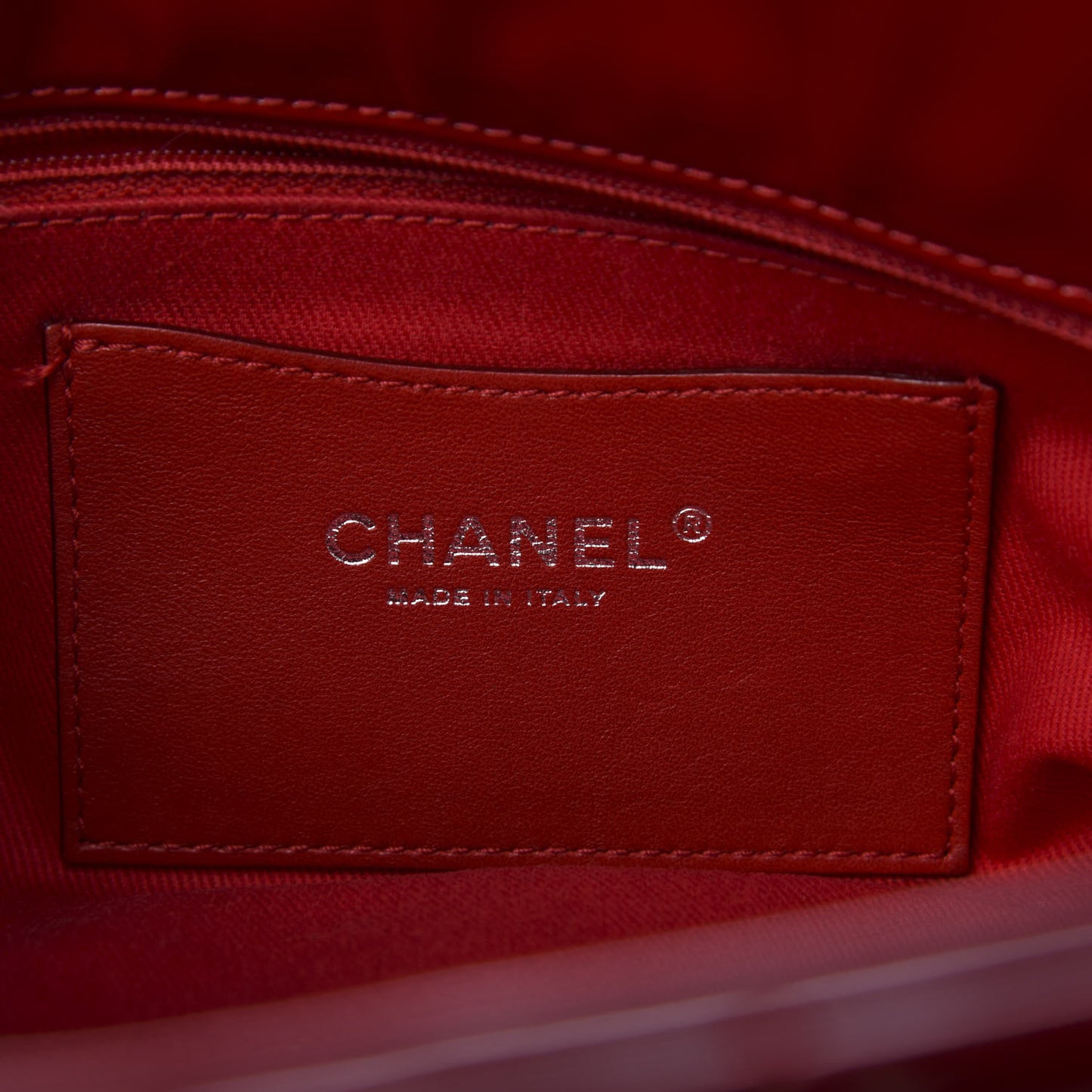 Patent Quilted Medium Just Mademoiselle Bowling Bag Red