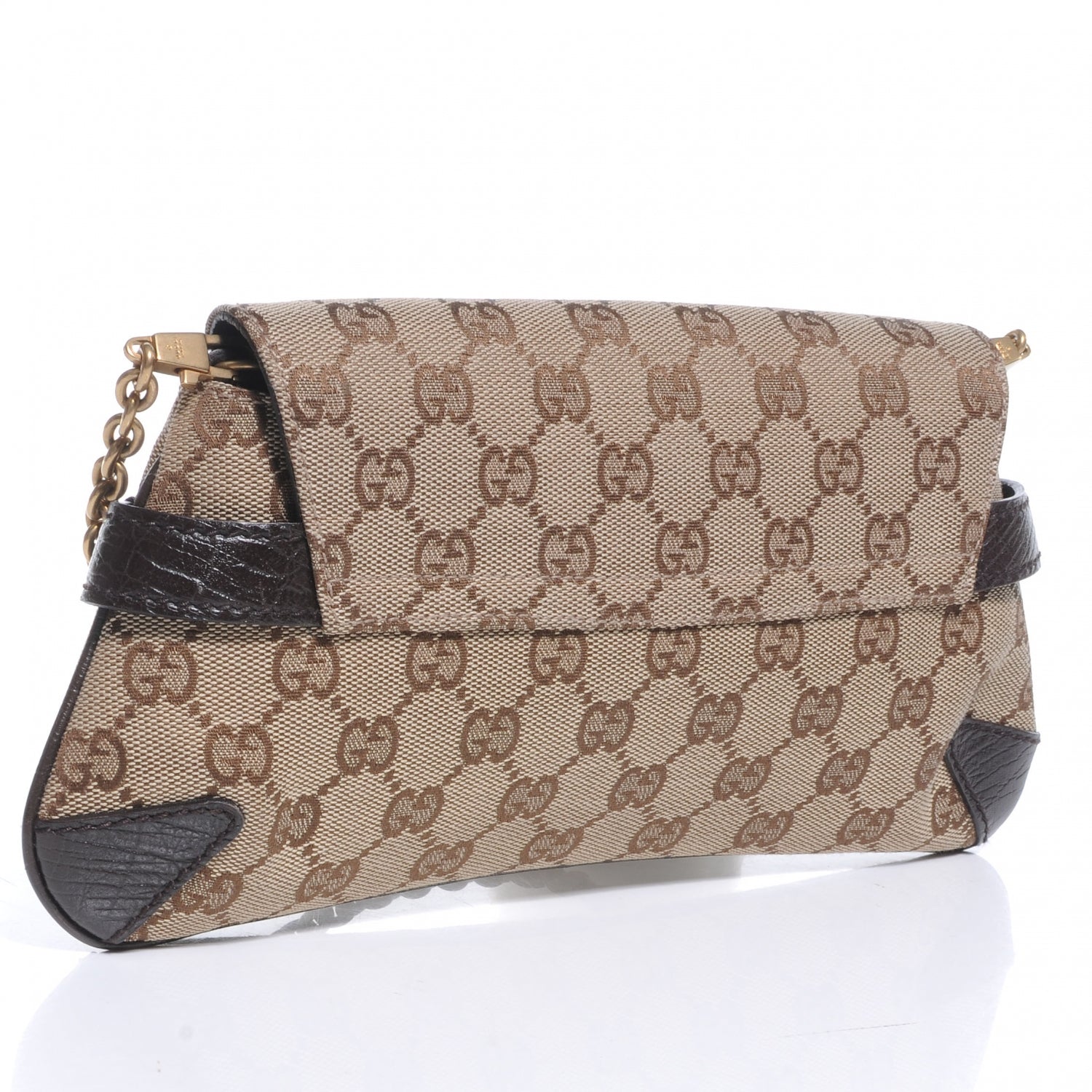Gucci Monogram GG Small Horsebit Clutch Ebony 3 of 7