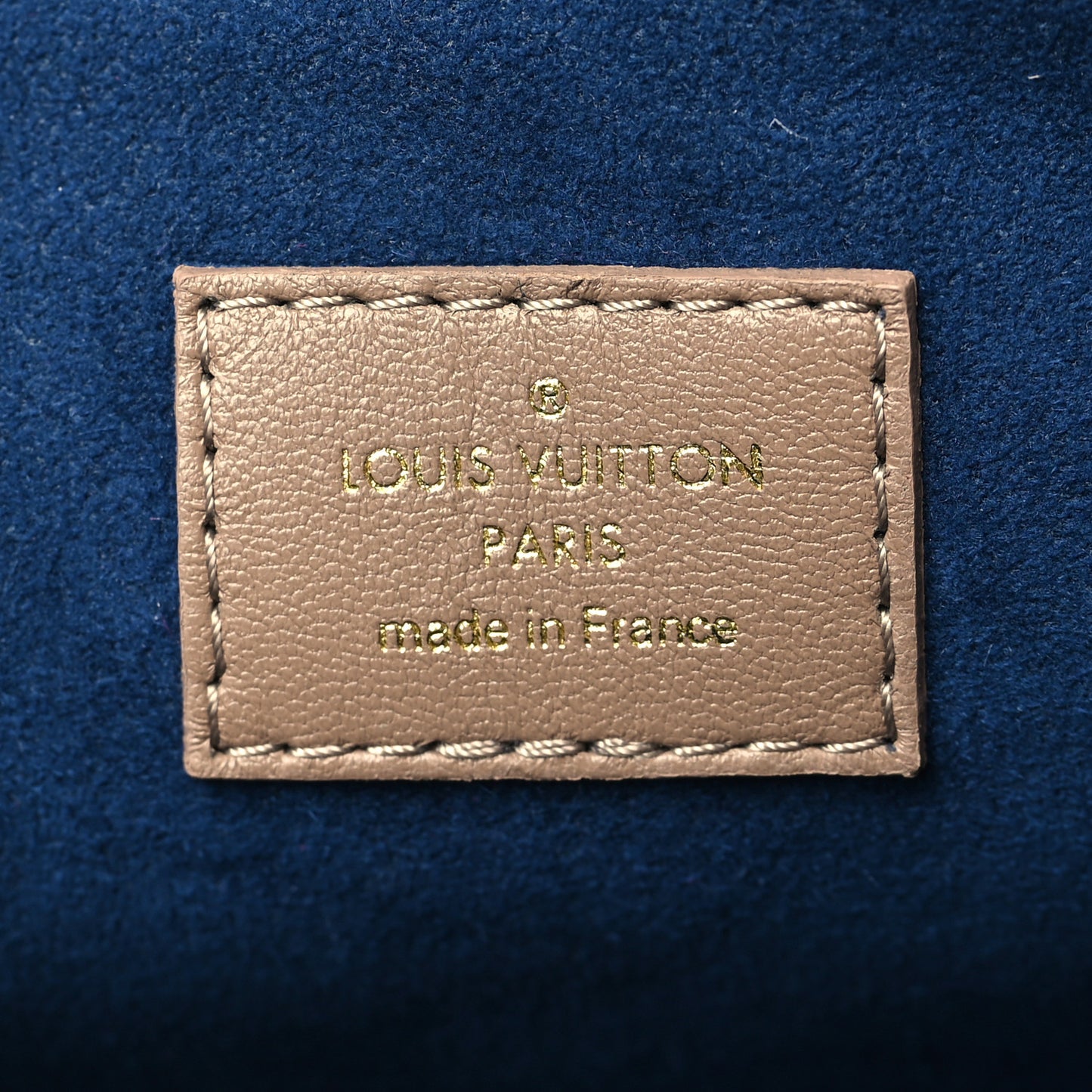 Lambskin Embossed Monogram Coussin PM Taupe