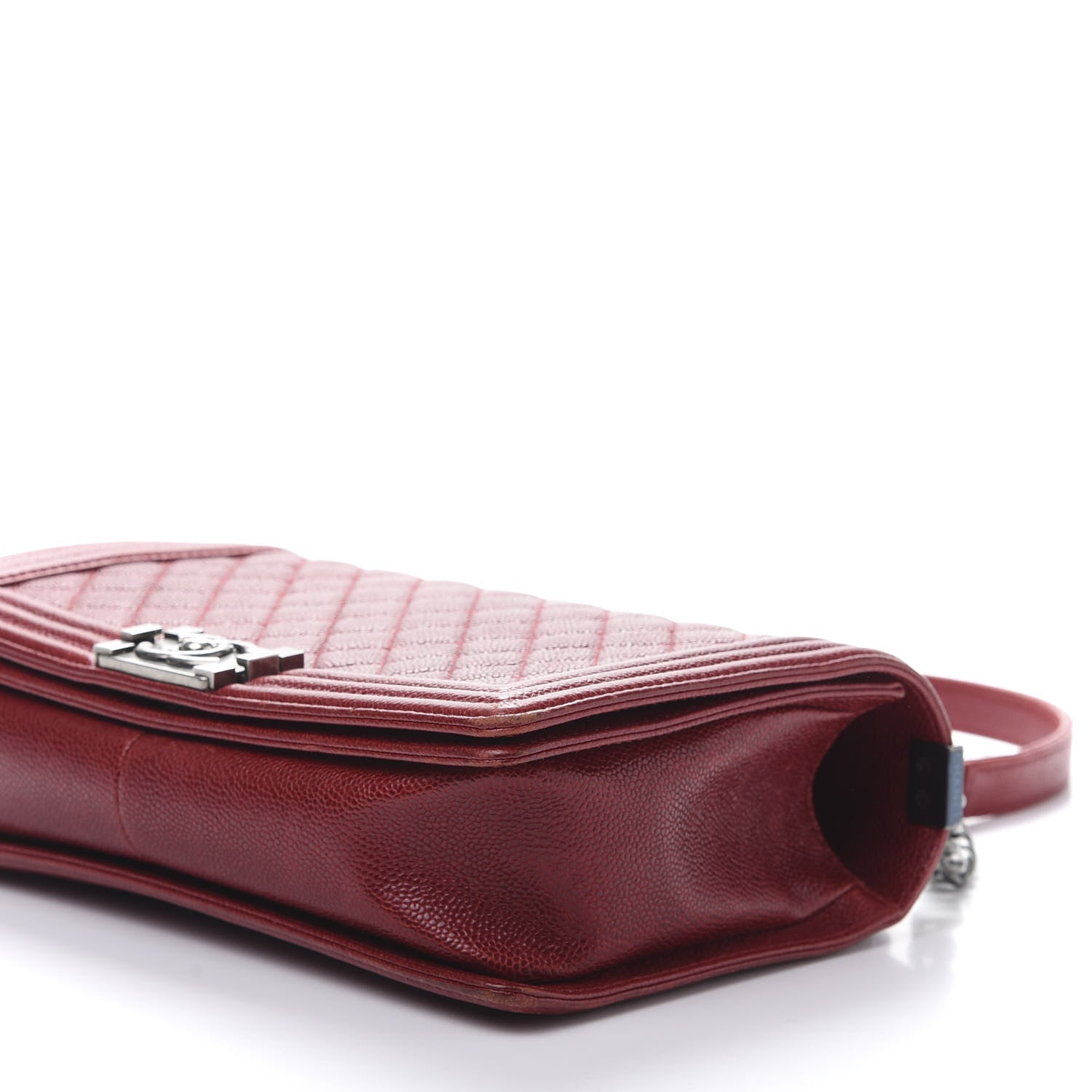 Chanel Caviar Quilted New Medium Boy Flap Dark Red 7 of 15