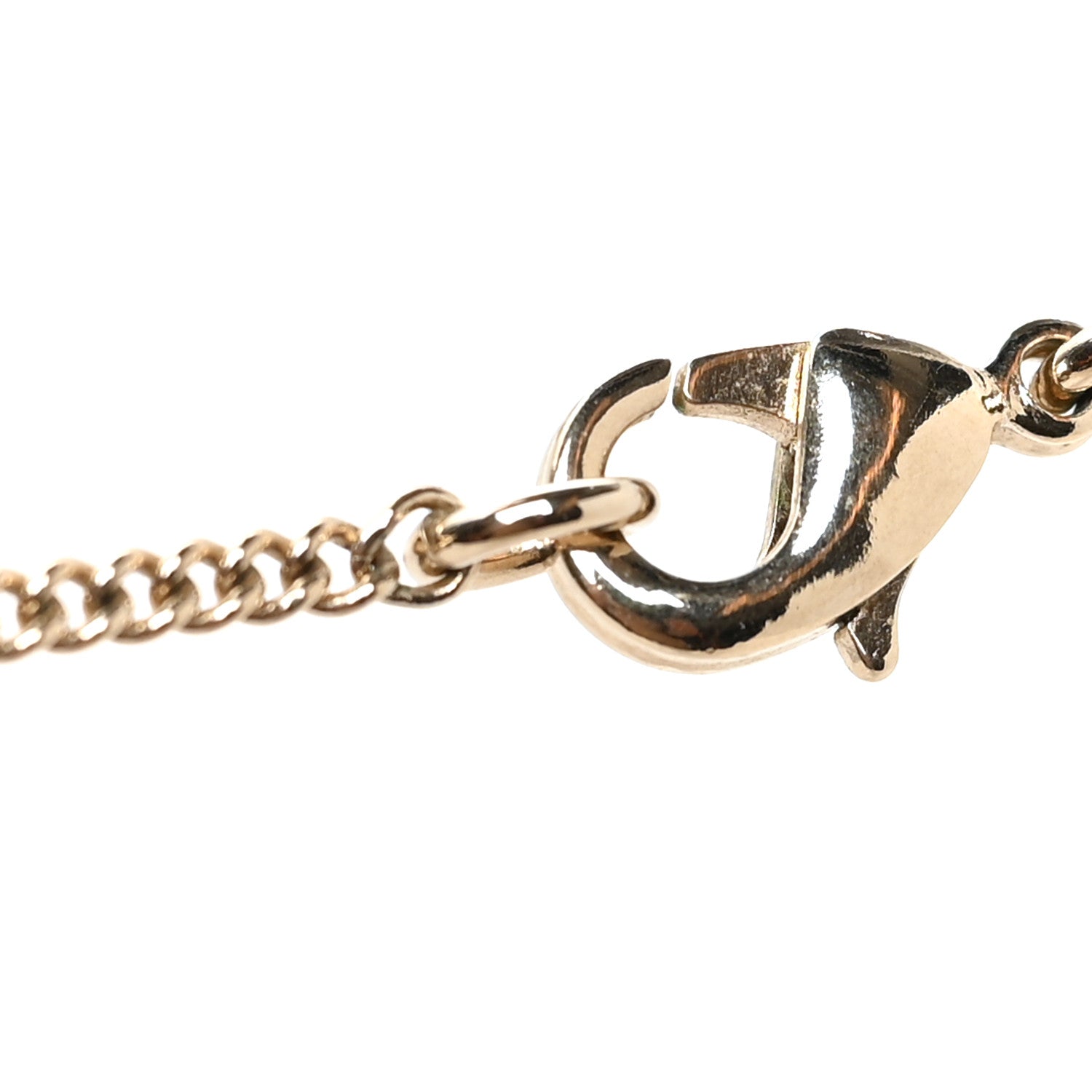 Chanel Metal Bead CC Drop CC Pendant Necklace Gold 4 of 5
