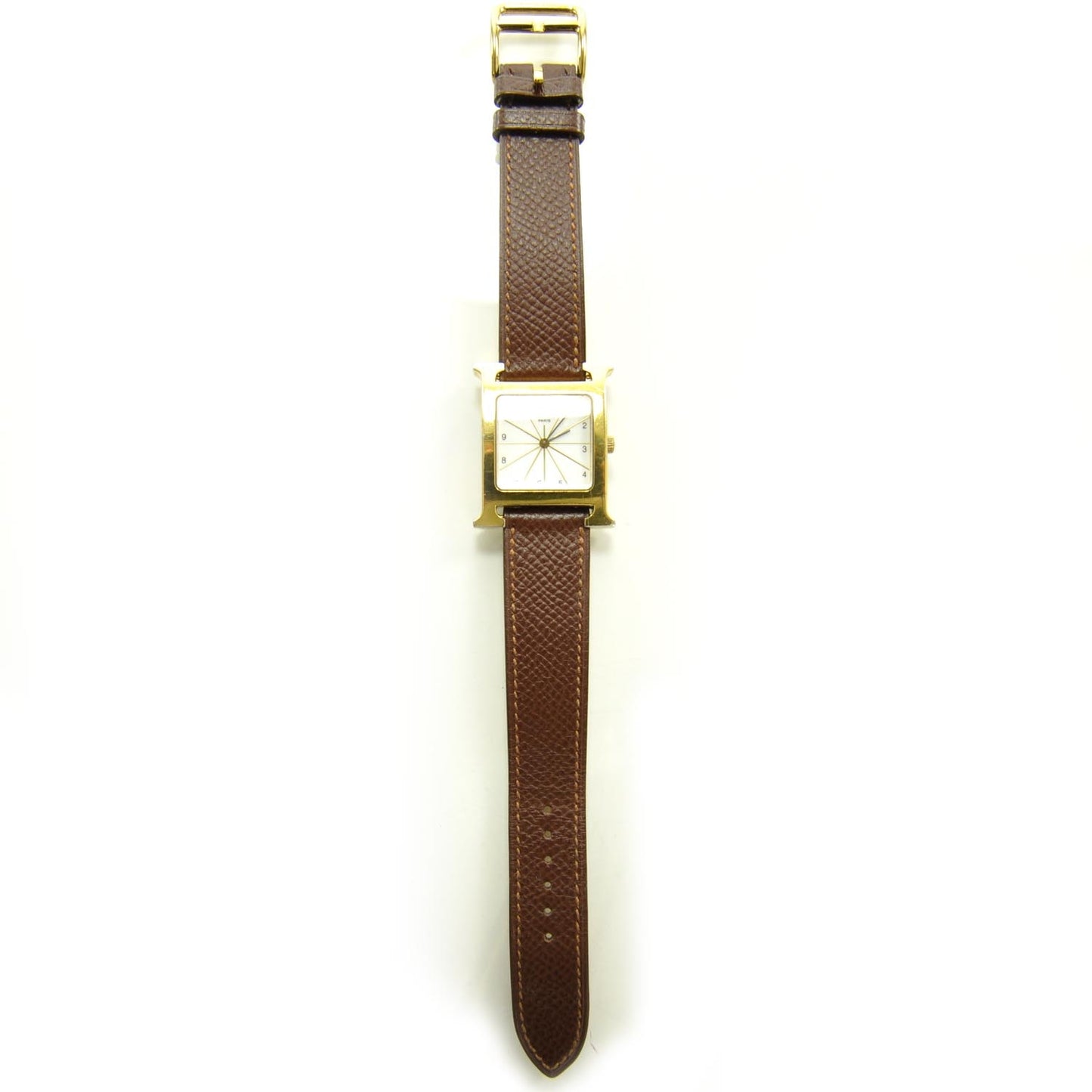 Stainless Steel Epsom 26mm Heure H Hour Quartz Watch Gold