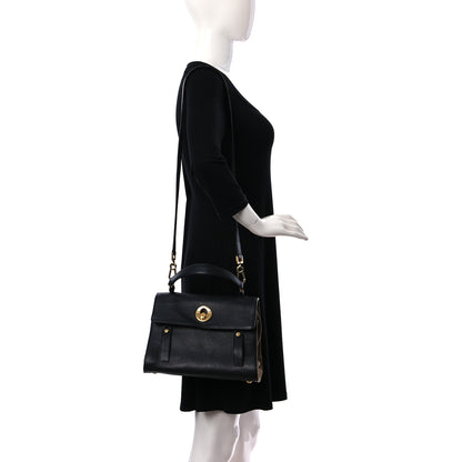Saint Laurent Calfskin Suede Small Muse Two Black Beige 2 of 10