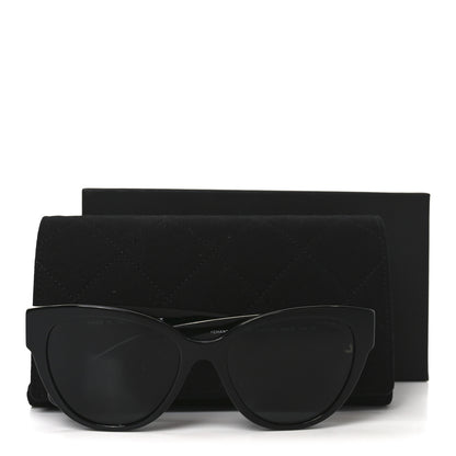 Chanel Acetate Enamel Heart Butterfly Sunglasses 5477-A Black 7 of 7