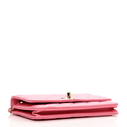 Chanel Lambskin Quilted Trendy CC Wallet On Chain WOC Pink 3 of 11