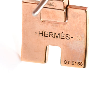 Hermes Gold Lacquer Eileen Earrings Black 4 of 5