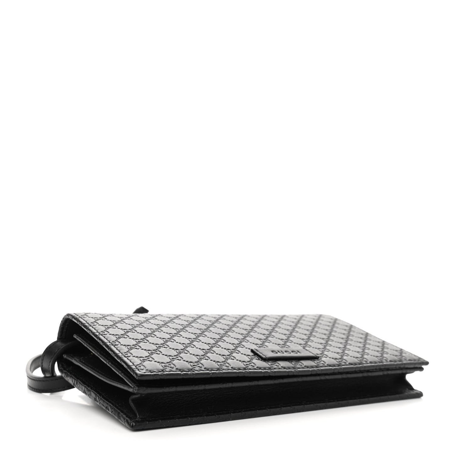 Microguccissima Crossbody Wallet Black