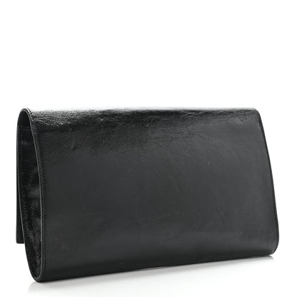 Saint Laurent Textured Patent Monogram Large Belle De Jour Clutch Black 3 of 12