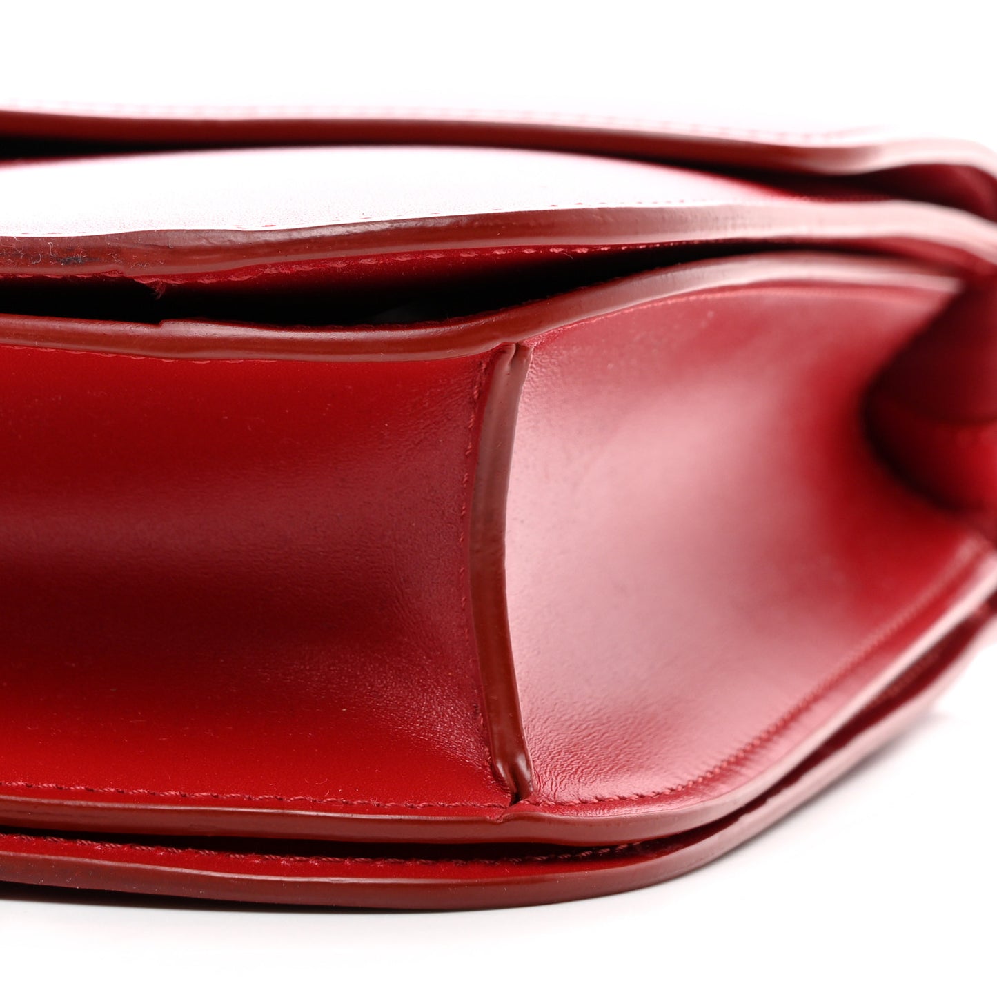 Box Calfskin Medium Classic Box Flap Bag Red