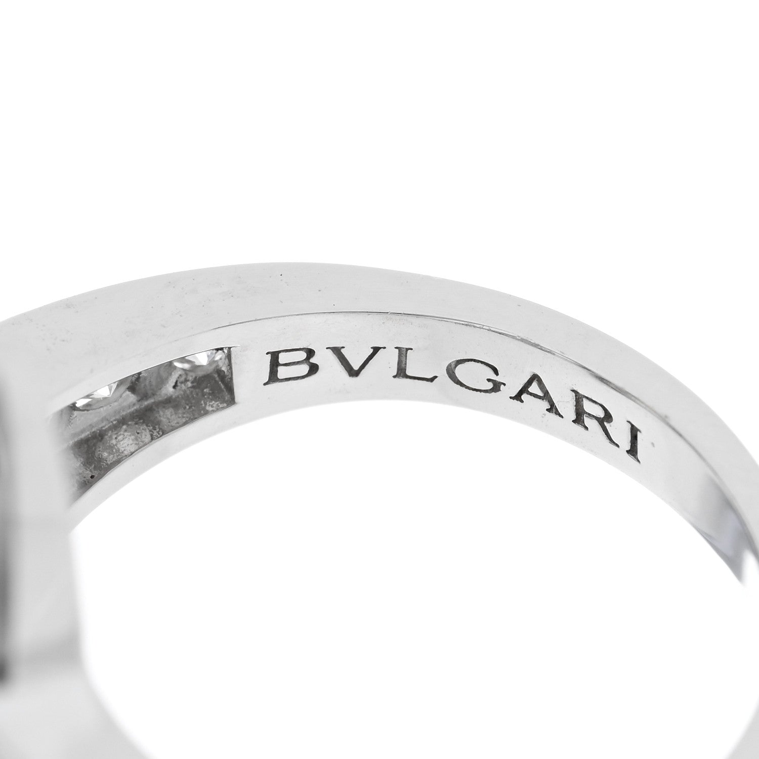Bulgari 18K White Gold Diamond Blue Topaz Peridot Elisia Ring 54 6.75 4 of 4