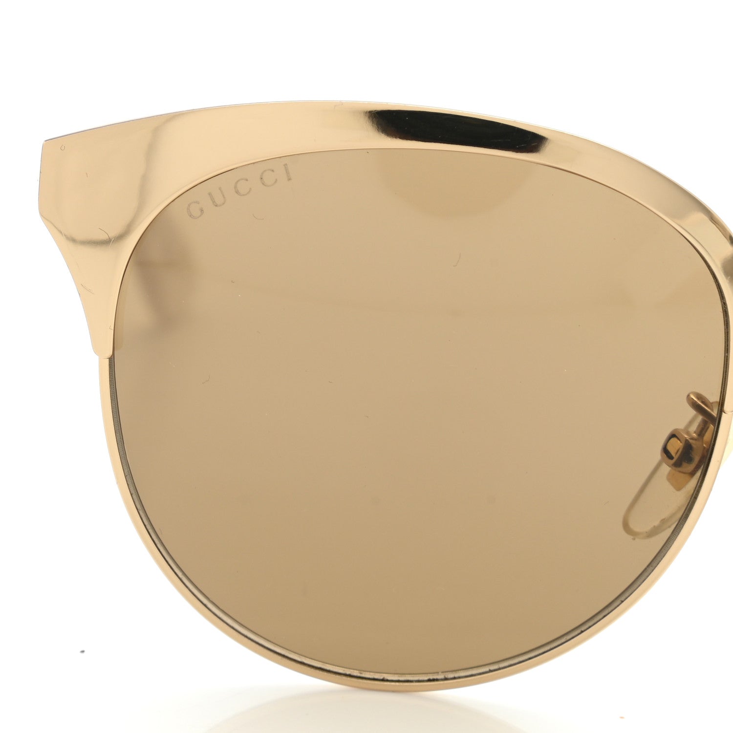 Gucci Round Metal GG0246SA Sunglasses Gold 5 of 7