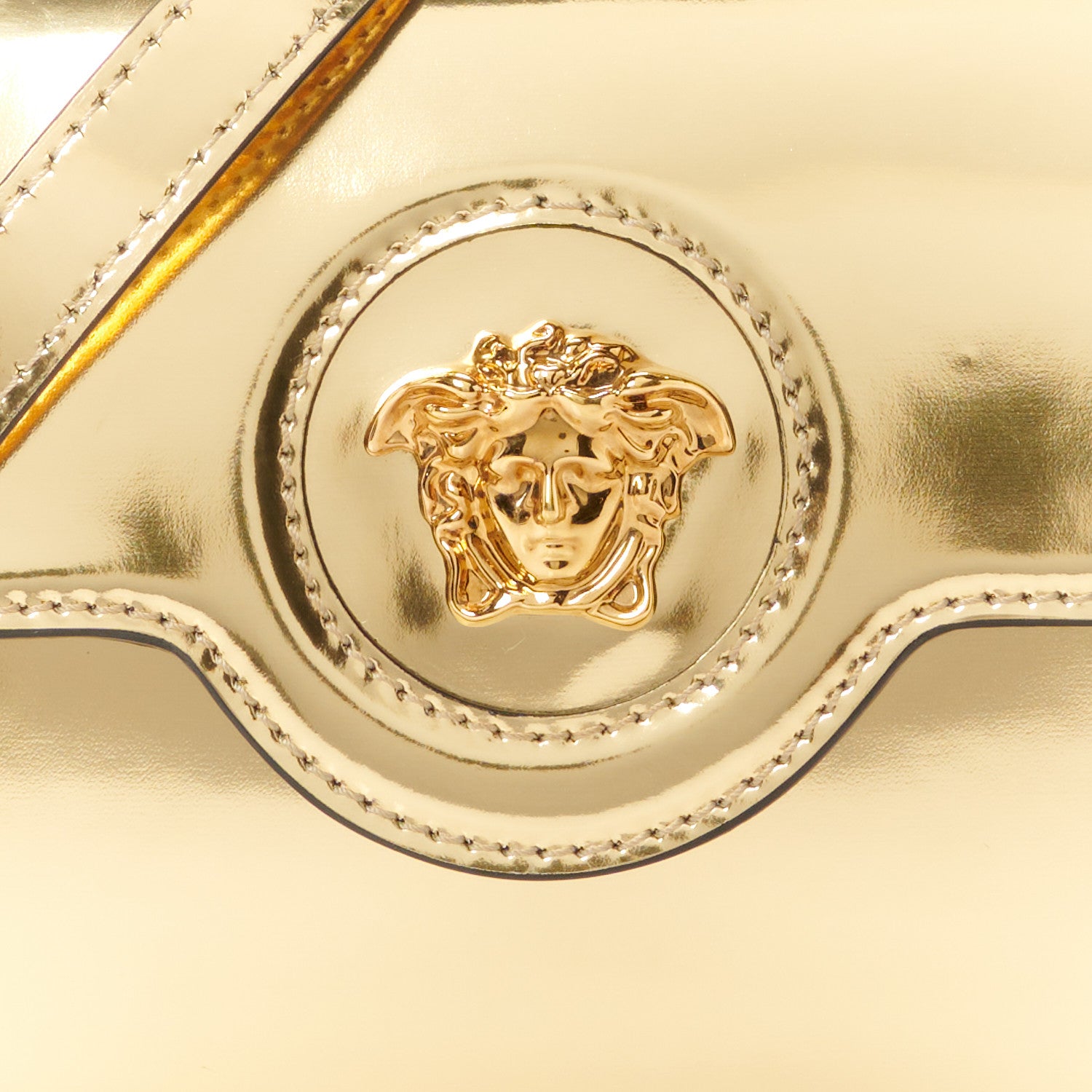 Versace Metallic Calfskin Mini La Medusa Bag Gold 9 of 11
