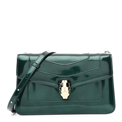 Bulgari Metallic Serpenti Forever Small Shoulder Bag Green 1 of 10