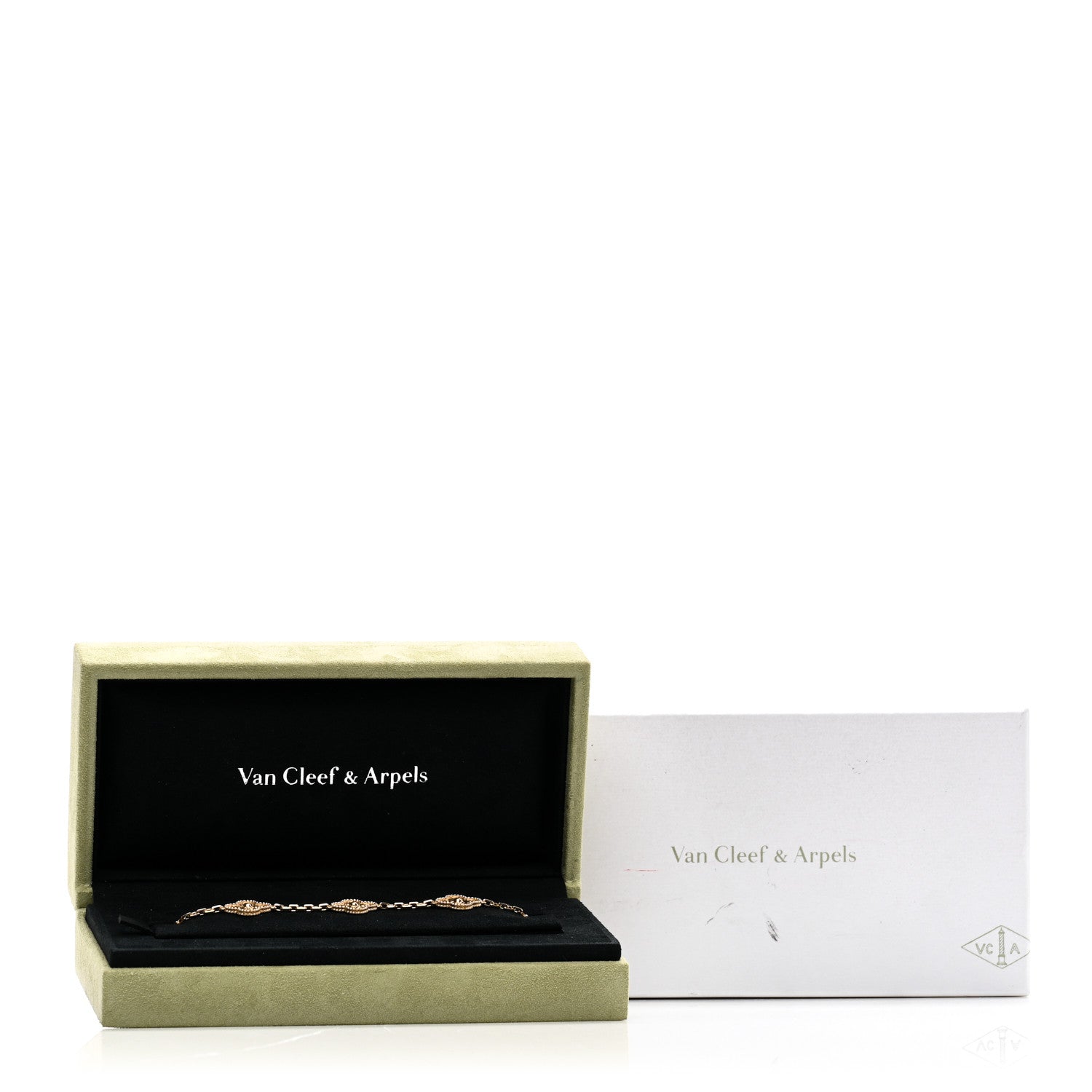 Van Cleef & Arpels 18K Yellow Gold 5 Motifs Vintage Alhambra Bracelet 4 of 4