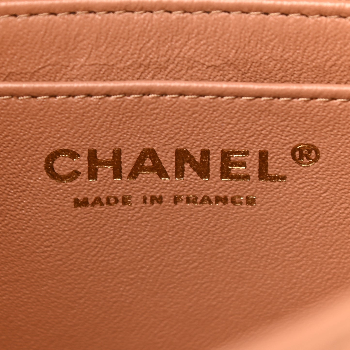 Lambskin Quilted Mini Square Flap Brown