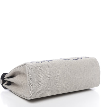 Hermes Vache Hunter Toile H Pegase Pop Herbag Zip Retourne 31 PM Bleu Indigo Ecru Black 5 of 11