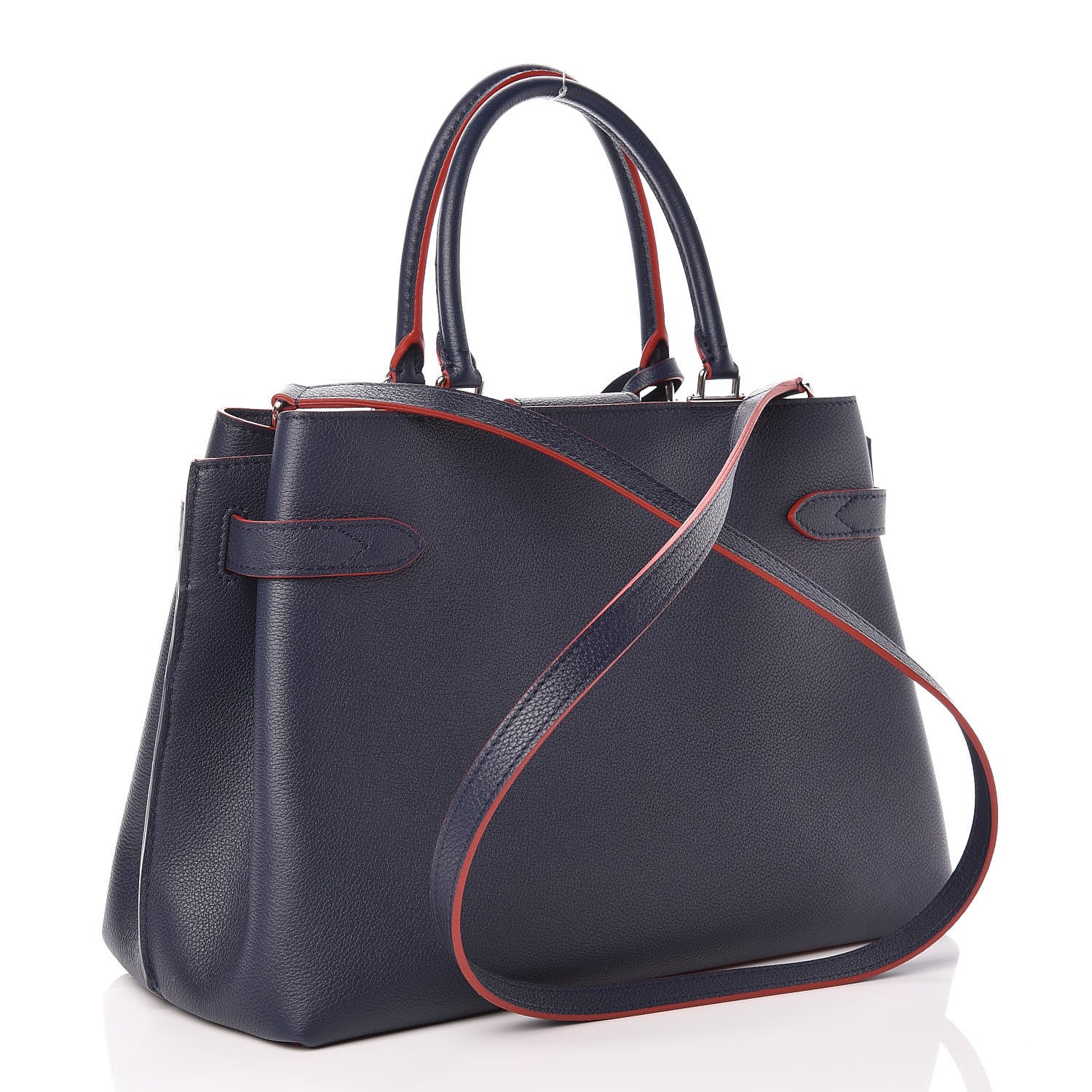 Louis Vuitton Calfskin Lockme Day Marine Rouge 3 of 12