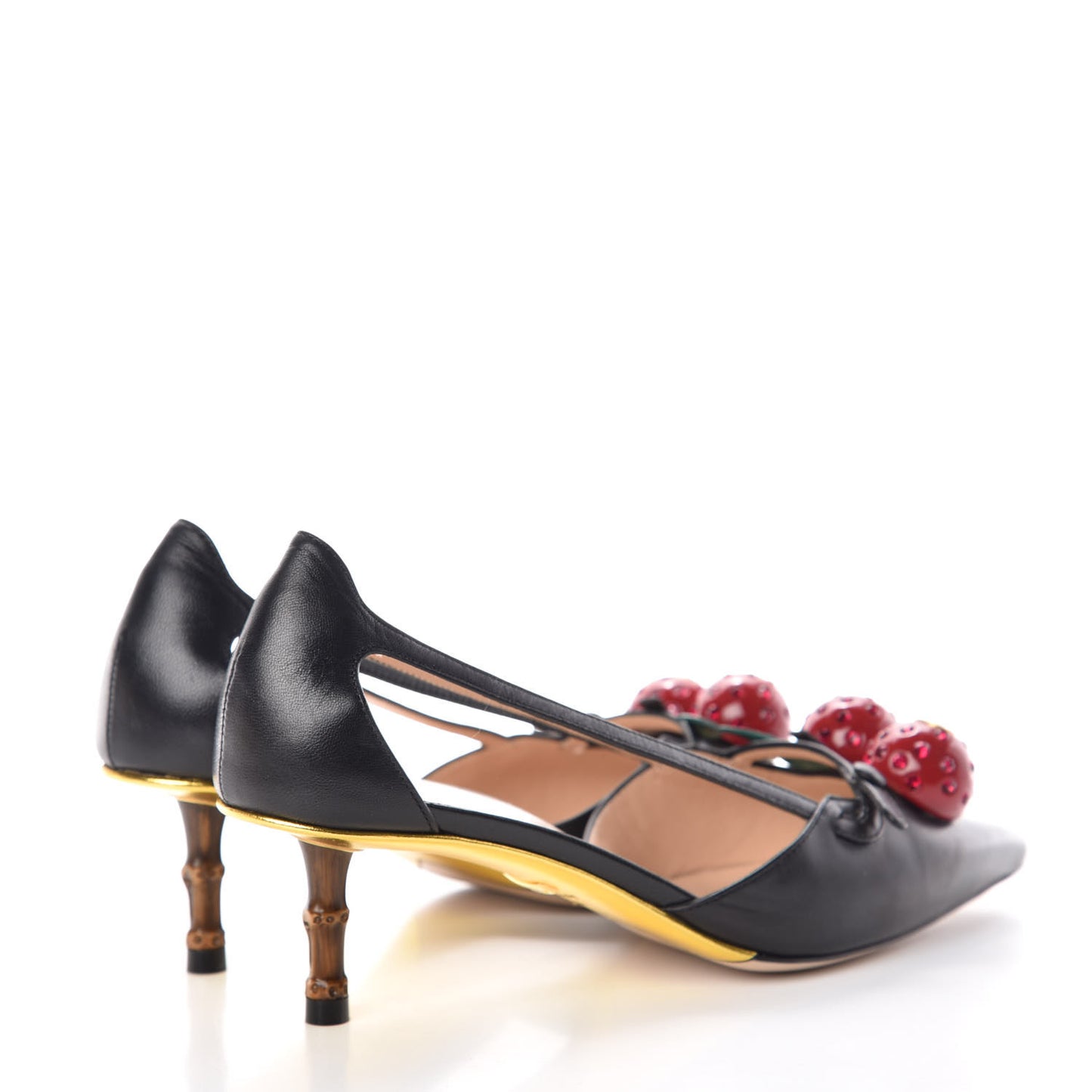 Nappa Cherry Pumps 36.5 Black