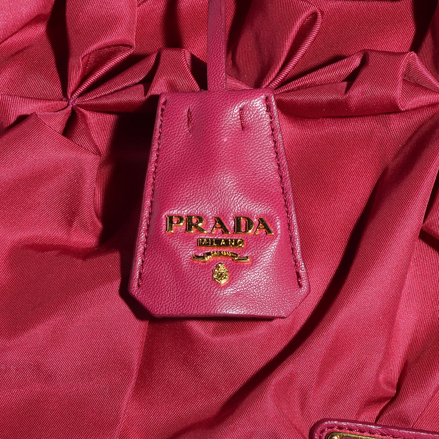 Prada Tessuto Nylon Origami Pleated Handbag Ibisco 10 of 10