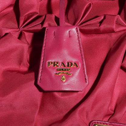 Prada Tessuto Nylon Origami Pleated Handbag Ibisco 10 of 10