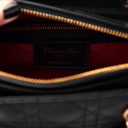 Christian Dior Lambskin Cannage Medium Lady Dior Black 6 of 11