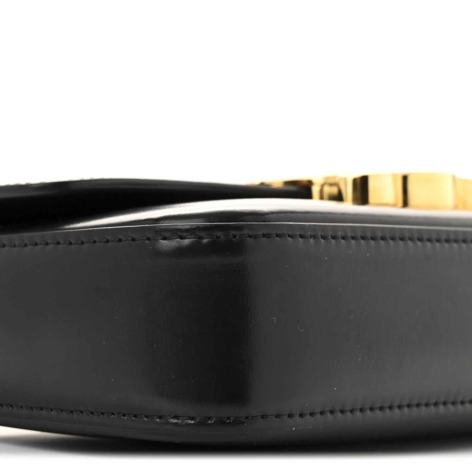 Celine Shiny Calfskin Triomphe Shoulder Bag Black 9 of 12