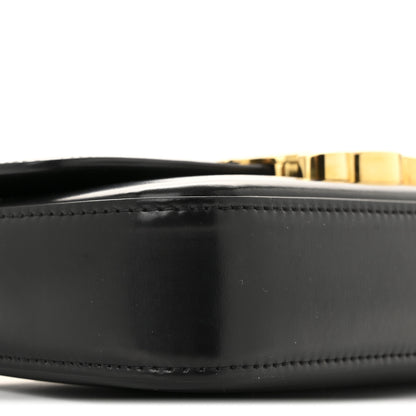 Celine Shiny Calfskin Triomphe Shoulder Bag Black 9 of 12