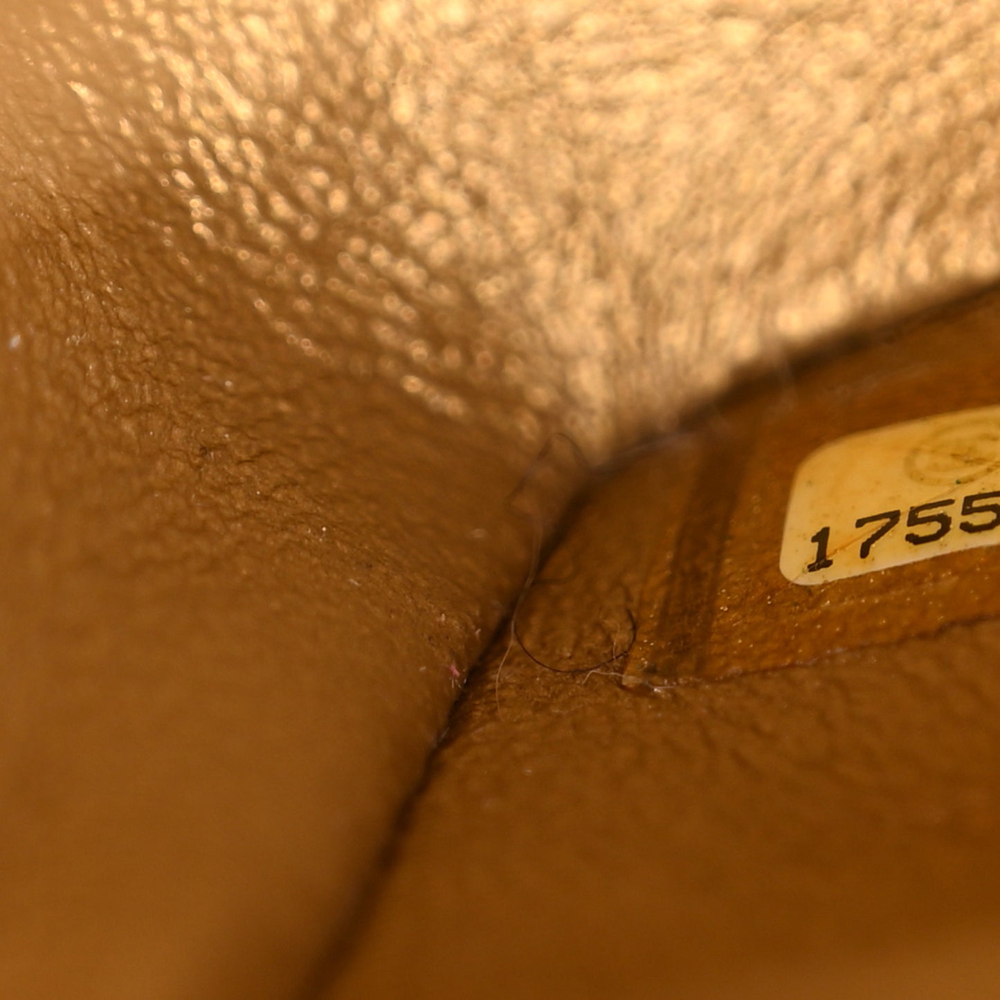 Metallic Calfskin Quilted Medium Double Flap Dark Gold