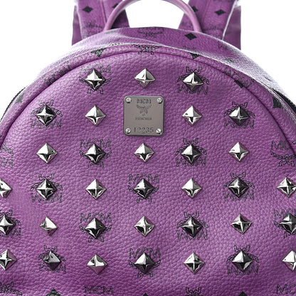 MCM Visetos Studded Medium Stark Backpack Purple 8 of 21