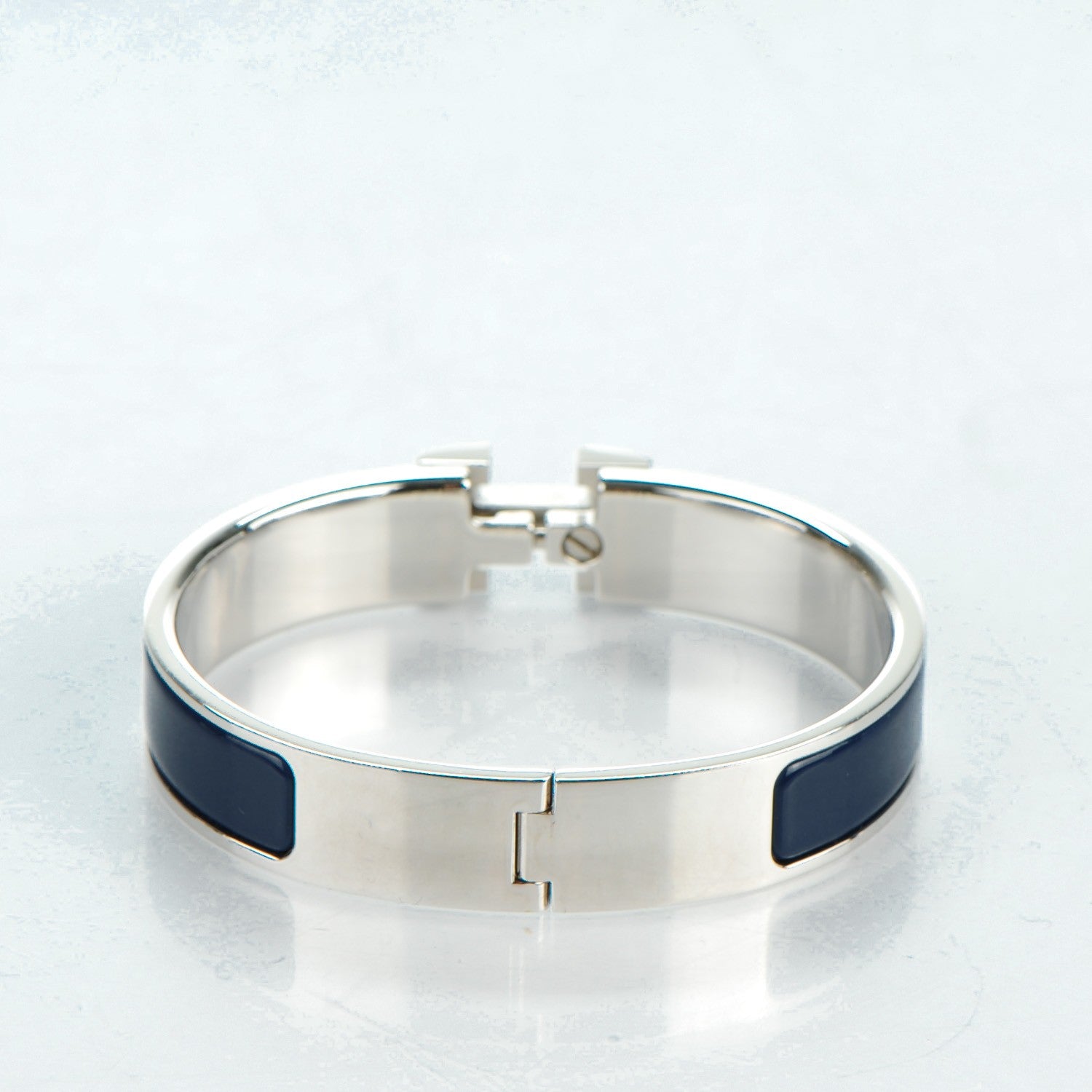 Hermes Narrow Enamel Clic Clac H Bracelet PM Bleu Biarritz 3 of 6