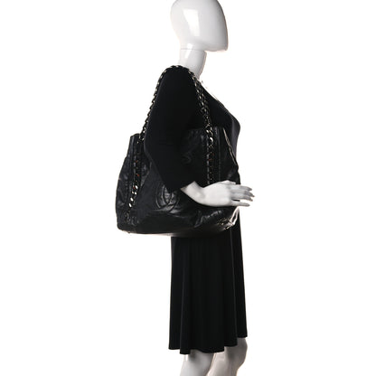 Chanel Glazed Caviar Modern Chain Tote Black 2 of 10
