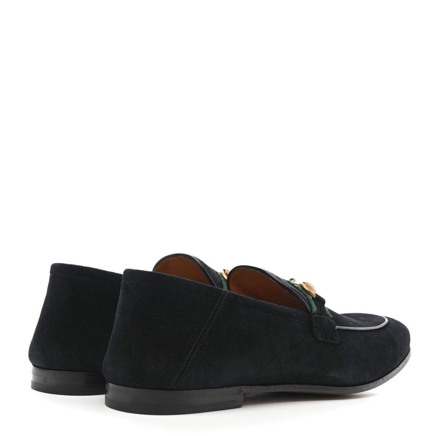 Gucci Suede Web Mens Horsebit Loafers 9 Black 4 of 11