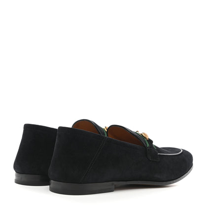 Gucci Suede Web Mens Horsebit Loafers 9 Black 4 of 11