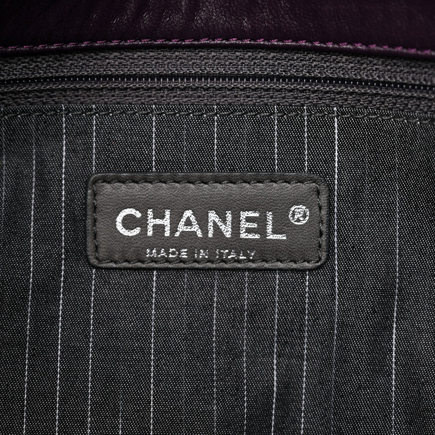 Chanel Lambskin In And Out XL Maxi Flap Dark Purple 6 of 11