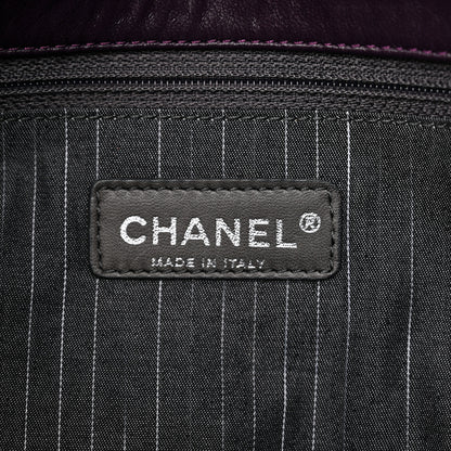 Chanel Lambskin In And Out XL Maxi Flap Dark Purple 6 of 11