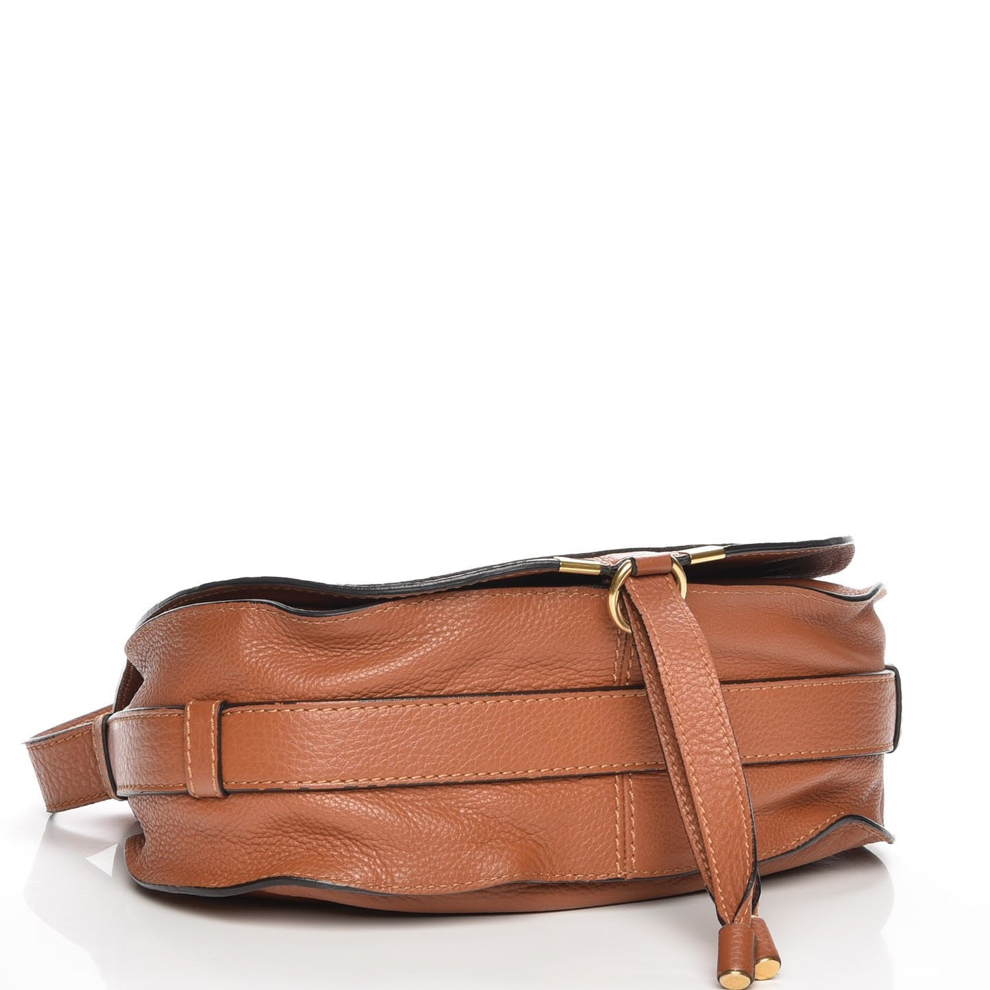 Calfskin Medium Marcie Round Crossbody Bag Tan
