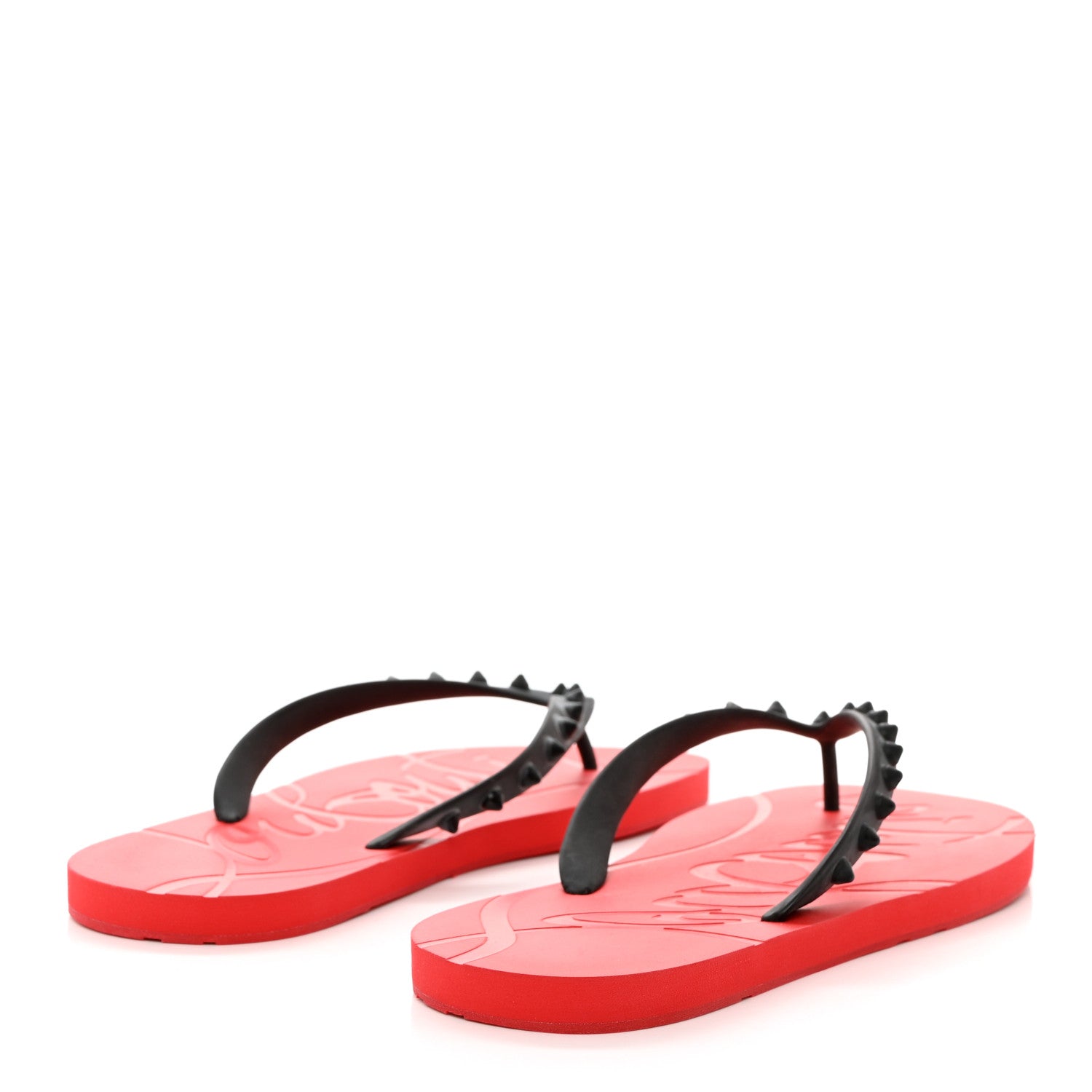Christian Louboutin Rubber Spike Loubi Donna Flip Flop 42 Black 4 of 8