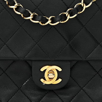 Chanel Lambskin Quilted Mini Square Flap Bag Black 9 of 10