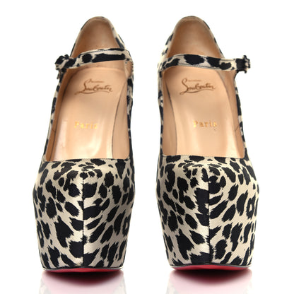 Christian Louboutin Tissu Leopardino Lady Daf 160 Pumps 39 Black White 2 of 7