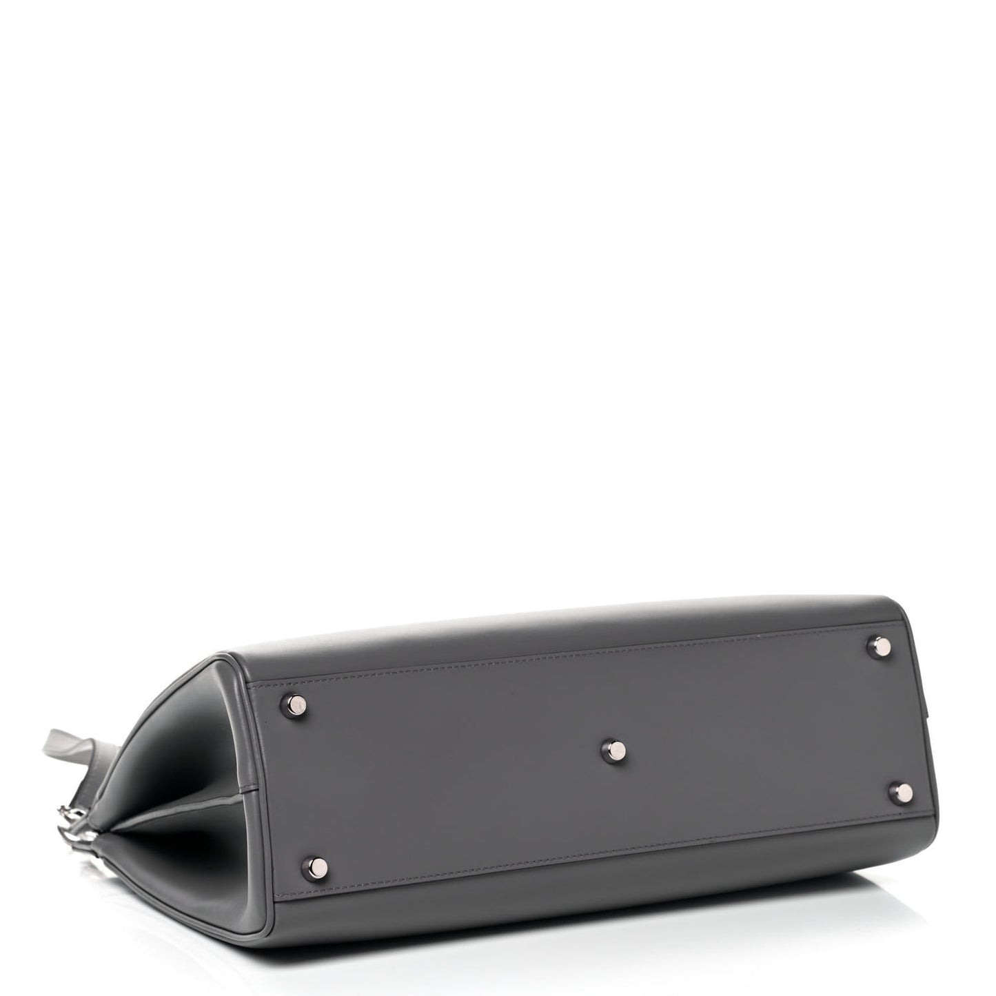 Smooth Calfskin Medium Zumi Top Handle Bag Dusty Grey