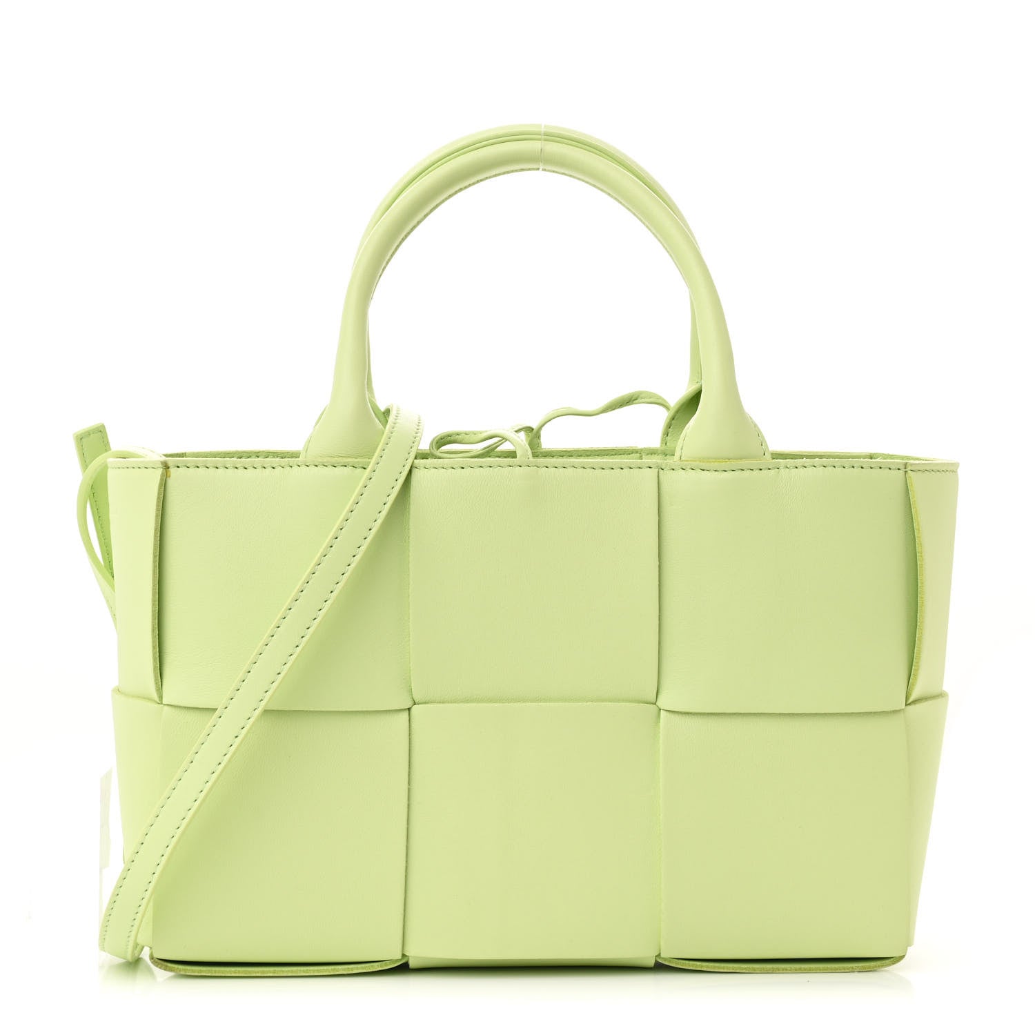 Bottega Veneta Grained Calfskin Maxi Intrecciato Mini Arco Tote Fennel 1 of 12