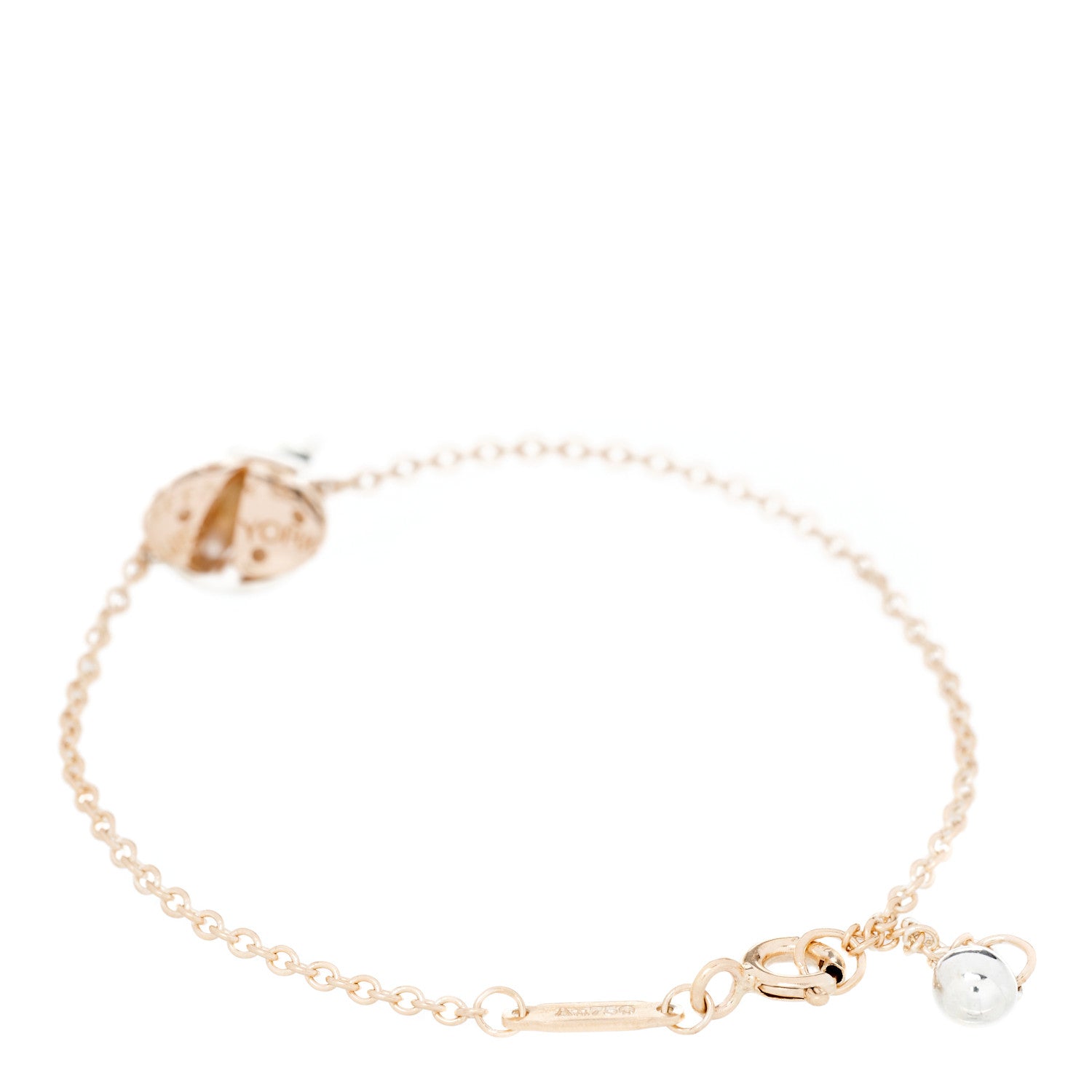 Tiffany 18K Rose Gold Sterling Silver Return to Tiffany Love Bugs Ladybug Bracelet 2 of 7