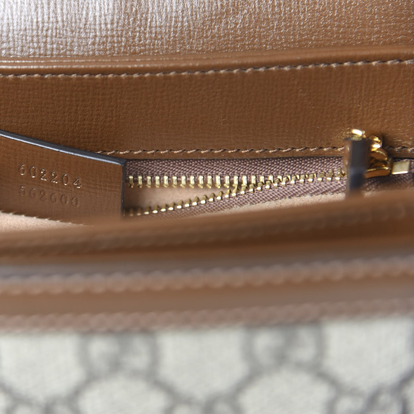 GG Supreme Monogram Horsebit 1955 Shoulder Bag Beige Brown Sugar
