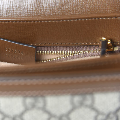 Gucci GG Supreme Monogram Horsebit 1955 Shoulder Bag Beige Brown Sugar 9 of 10