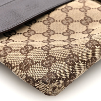 Gucci GG Monogram Double Pocket Belt Bag Dark Brown 10 of 11
